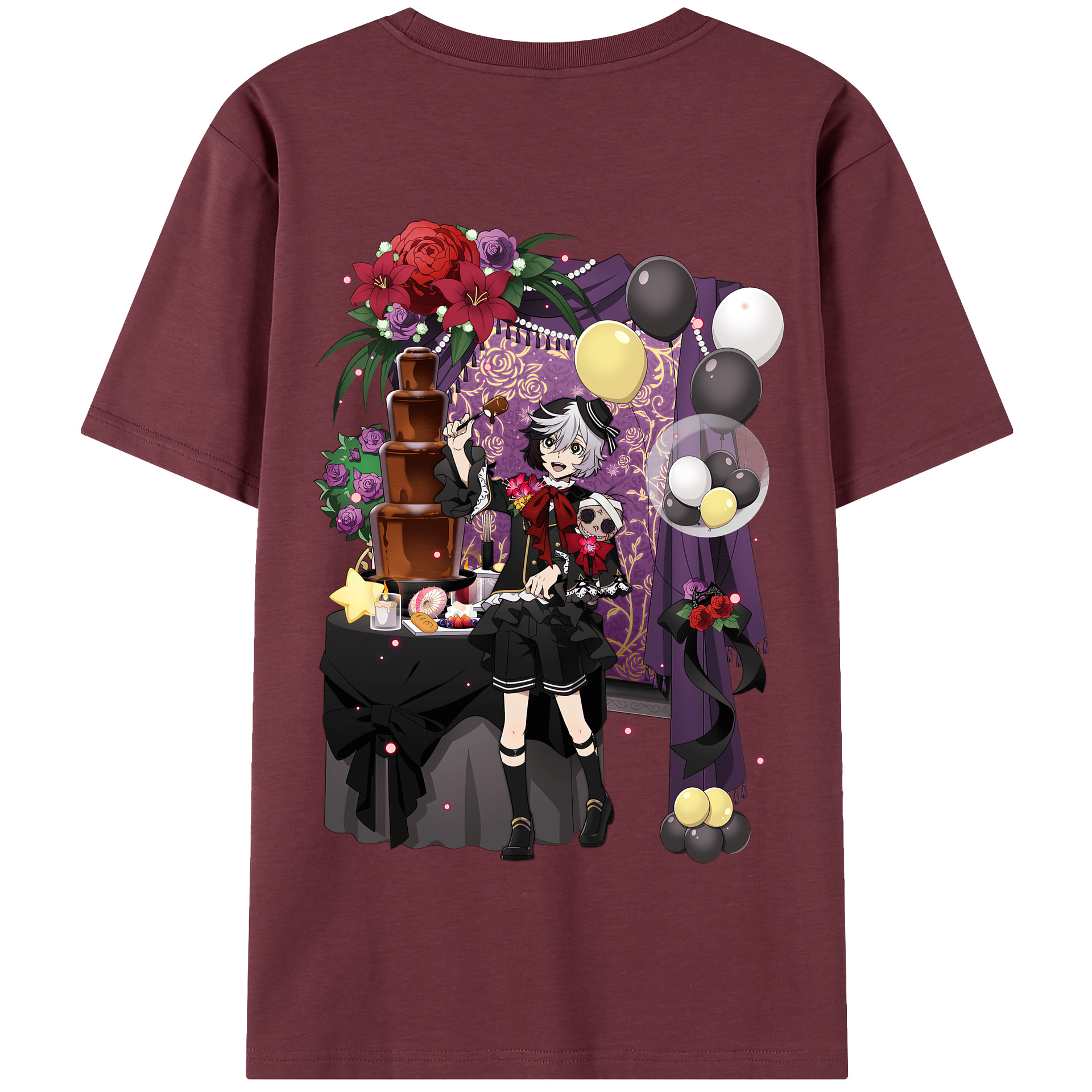（画像用） 文豪ストレイドッグス Bungo Stray Dogs 綿100％半袖Tシャツ（背面プリント）
